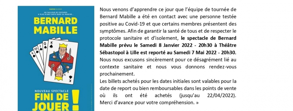 BERNARD MABILLE // REPORTÉ